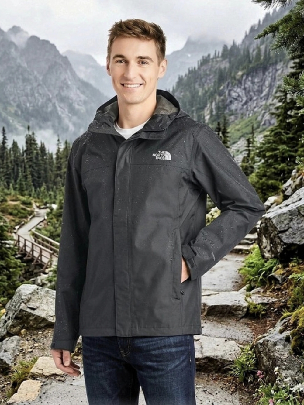 The North Face Venture 2 Jacket Men's Gray Rain Jacket XL